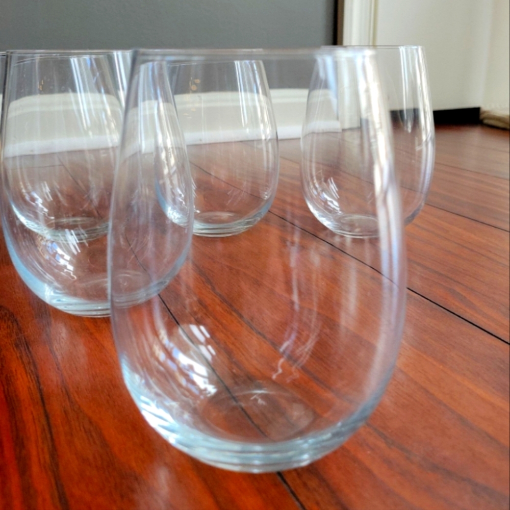 CB2 stemless wine glasses